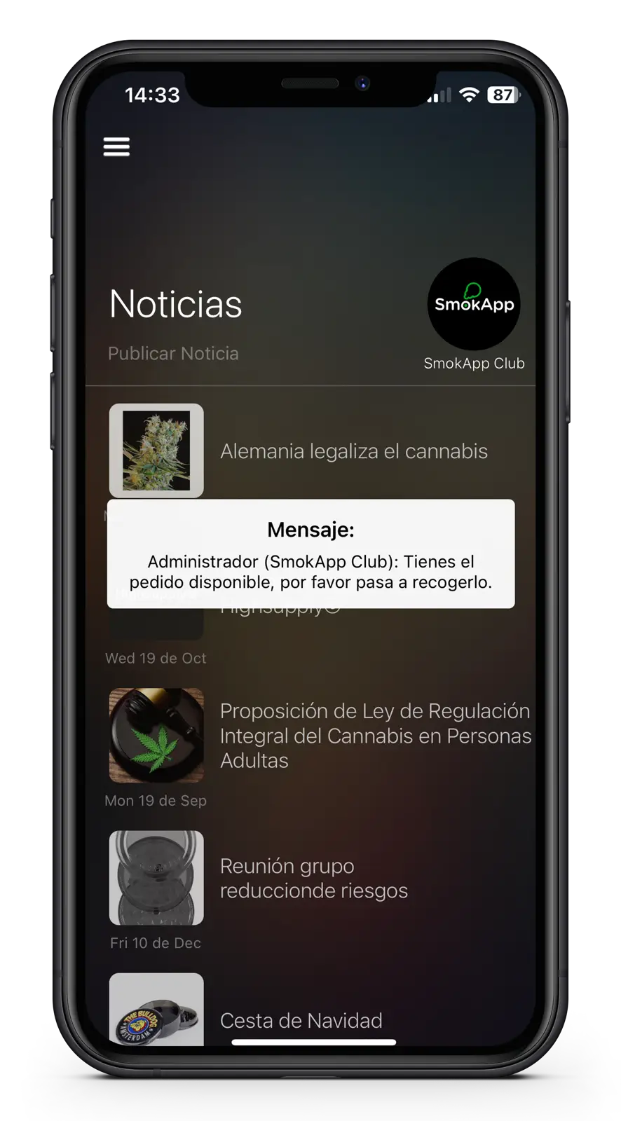Avisador de turno de SmokApp