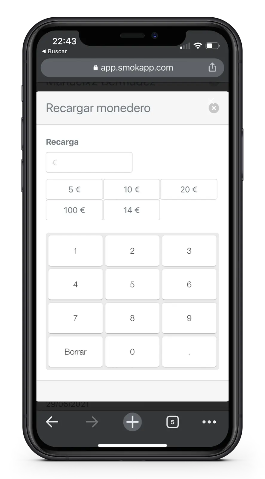 Monedero electrónico en SmokApp