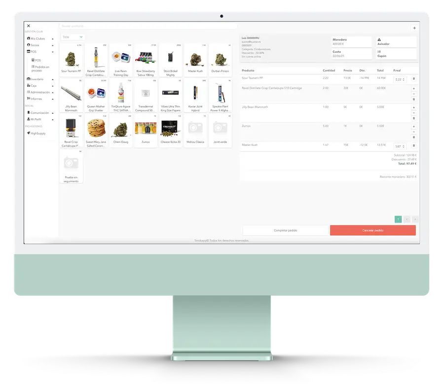 Sistema TPV de SmokApp
